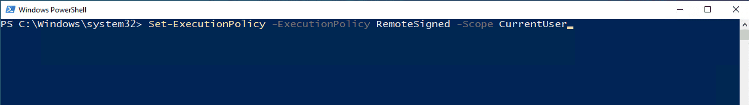 Set Execution Policy Command