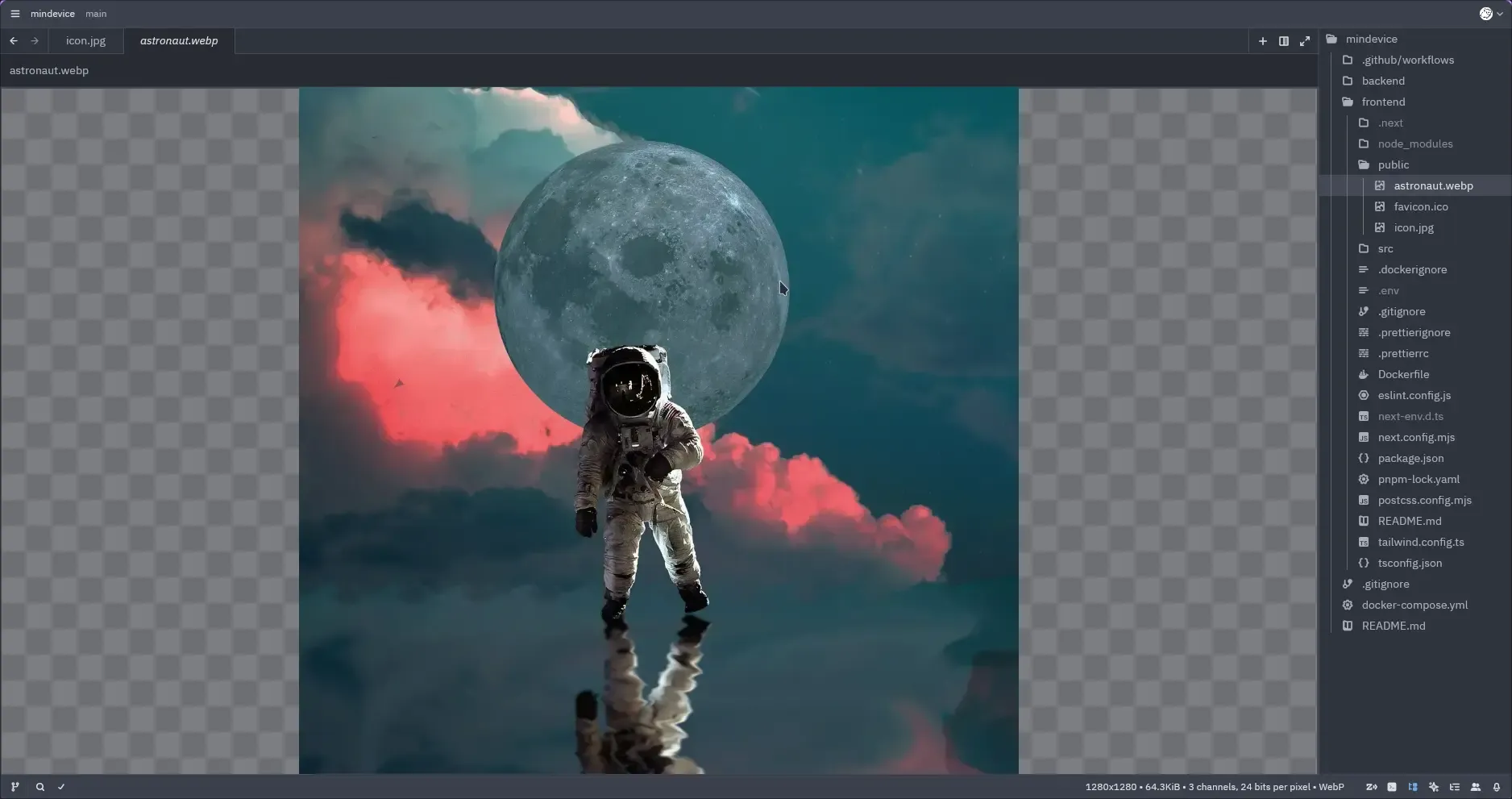 Zed Displaying Image